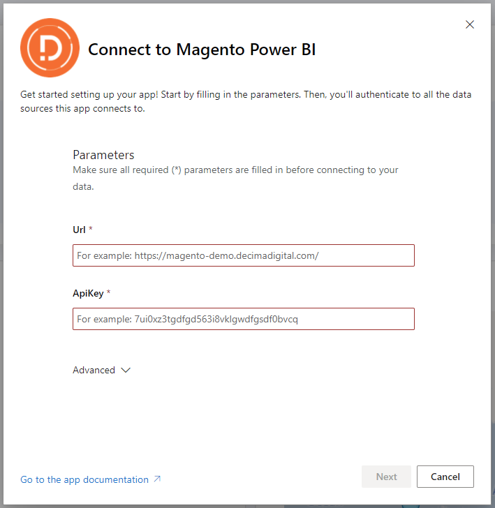 connect to Magento power bi