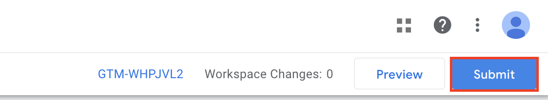 Screenshot of the Submit button in Admin