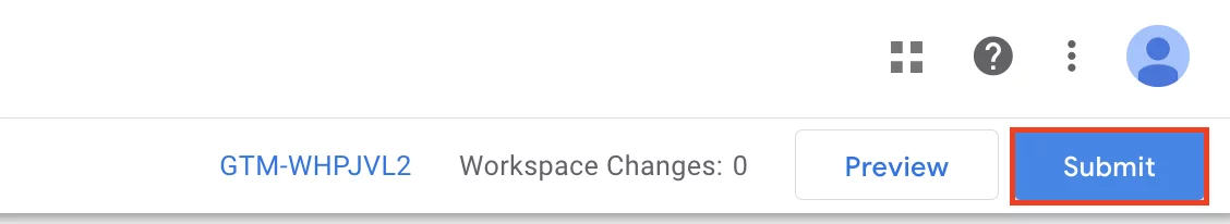 Screenshot of the Submit button in Admin